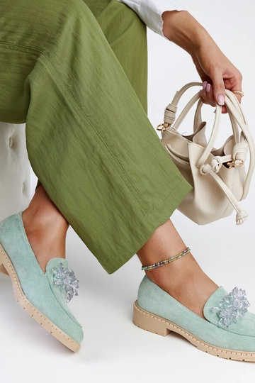 Mocassins de camurça verde... 2