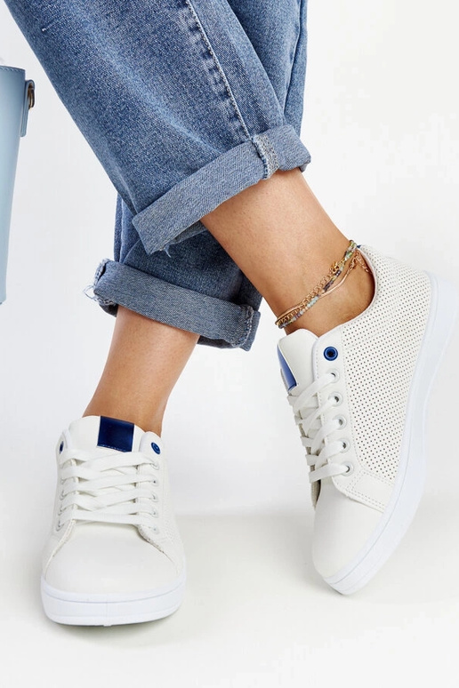 Tênis branco de couro ecológico Semret