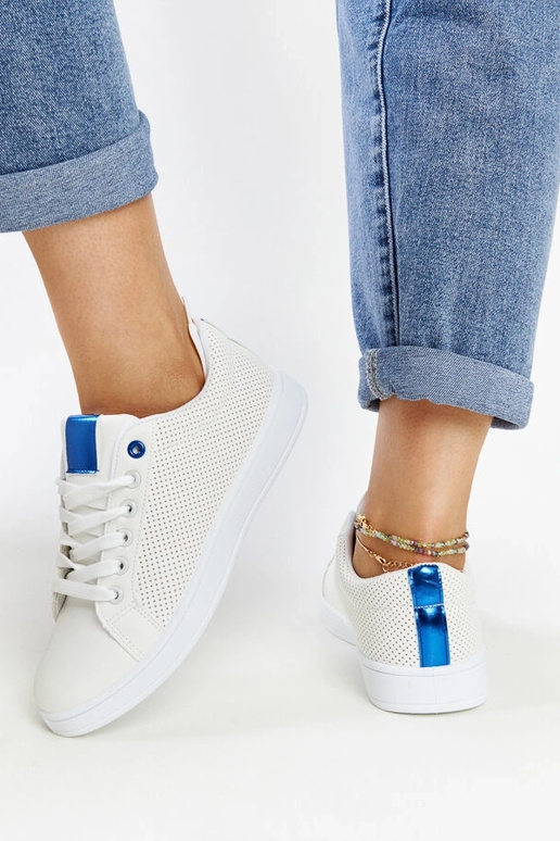 Tênis branco de couro ecológico Semret