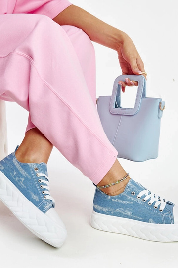 Tênis plataforma alta azul... 2