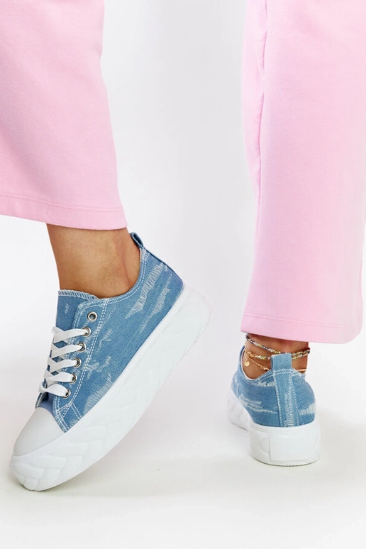 Tênis plataforma alta azul Almaz