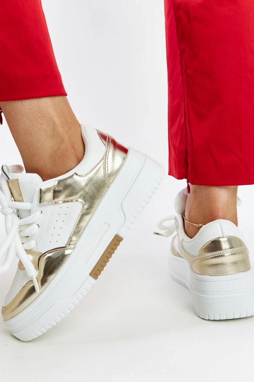 Tênis plataforma alta Farkas branco e...