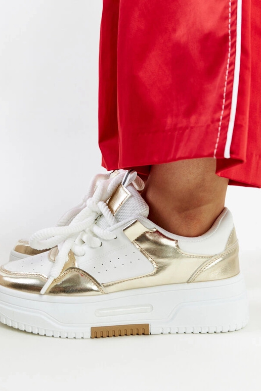 Tênis plataforma alta Farkas branco e...