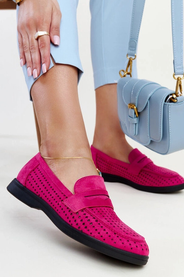 Mocassins Vinceza Dark Pink Suede 2