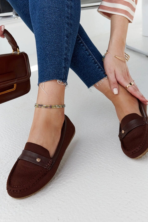 Mocassim de tecido marrom Fombio