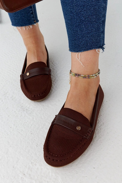 Mocassim de tecido marrom Fombio