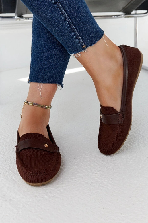 Mocassim de tecido marrom Fombio