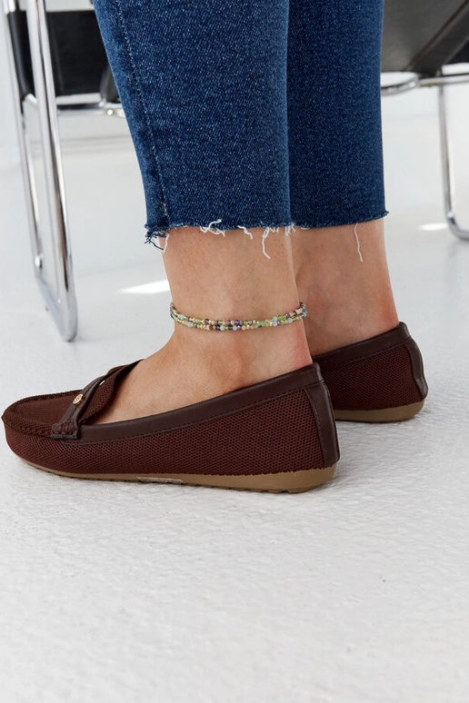 Mocassim de tecido marrom Fombio