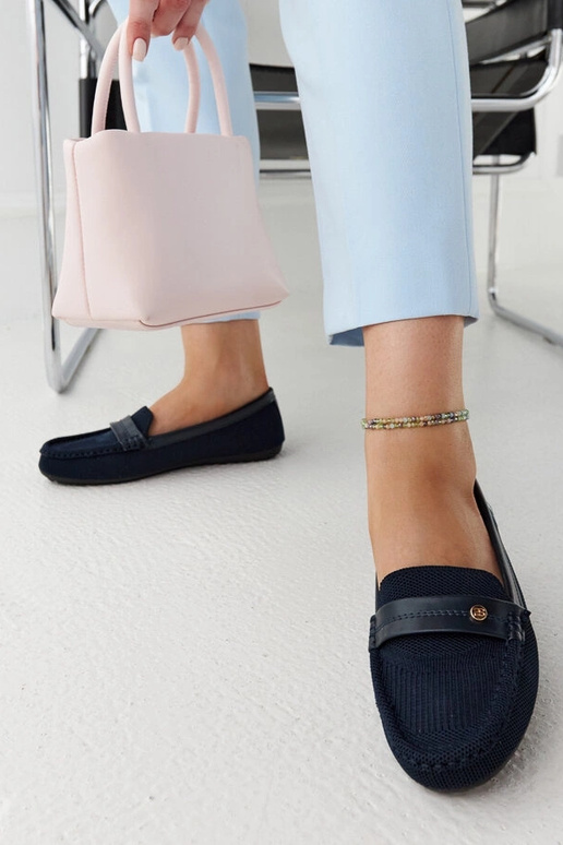 Mocassins de tecido azul marinho Fombio