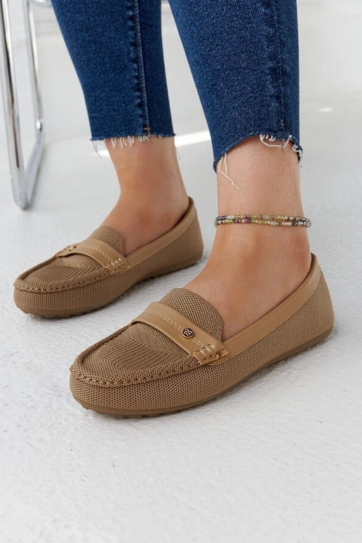 Mocassins de tecido bege Fombio
