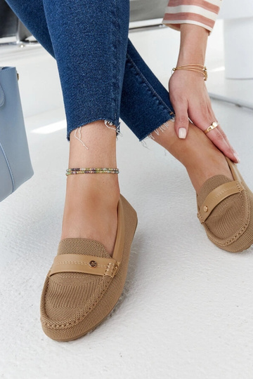 Mocassins de tecido bege... 2