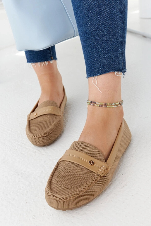 Mocassins de tecido bege Fombio