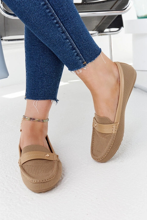 Mocassins de tecido bege Fombio
