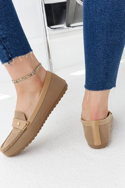 Mocassins de tecido bege Fombio