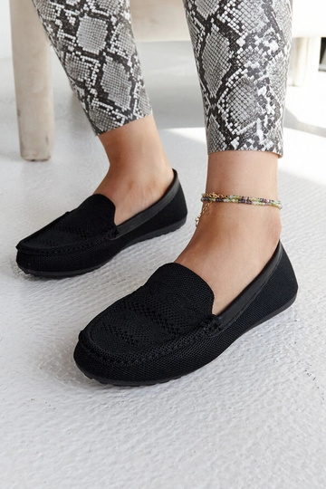 Mocassim em tecido Fiammetta preto 2