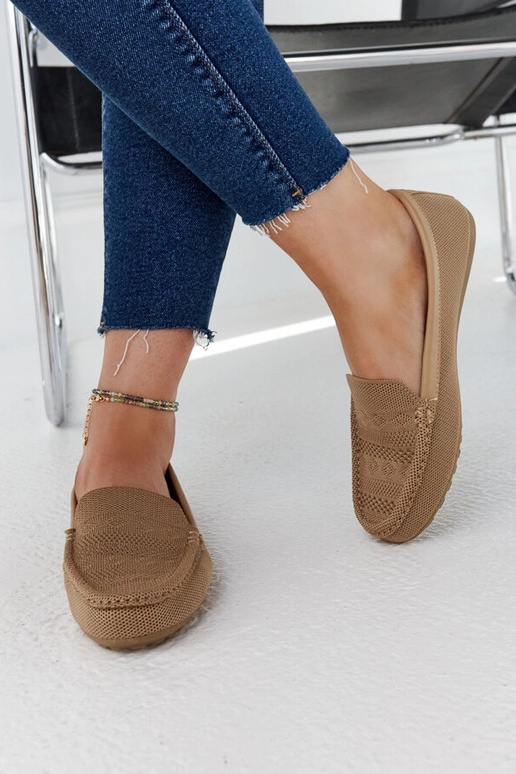 Mocassim de tecido bege Fiammetta