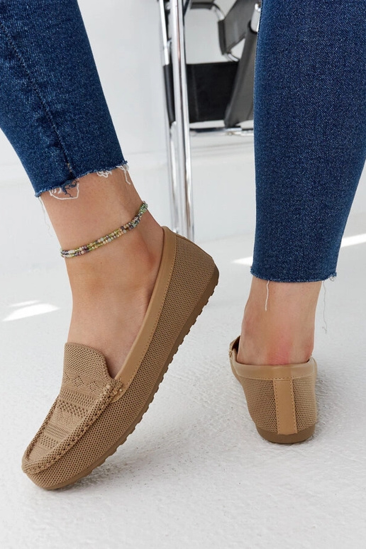 Mocassim de tecido bege Fiammetta