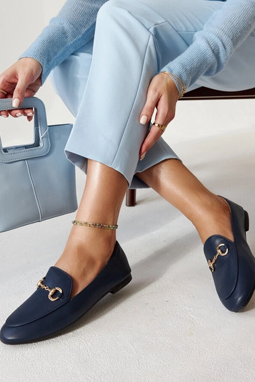 Mocassins azul-marinho com... 2