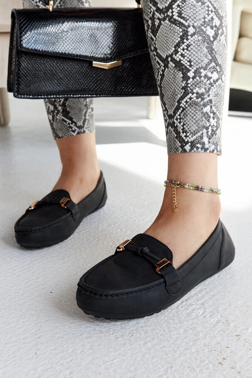 Mocassim Scafati preto com acabamento...