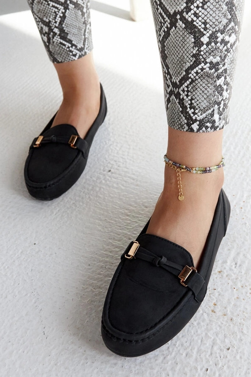 Mocassim Scafati preto com acabamento...