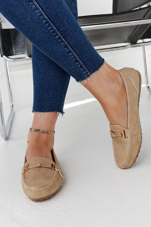 Mocassim Scafati bege com acabamento...