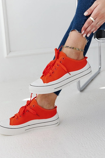 Tênis Plataforma Fiori Laranja 2