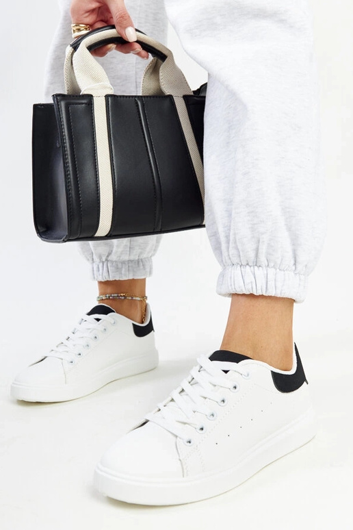 Tênis plataforma Ariam preto e branco