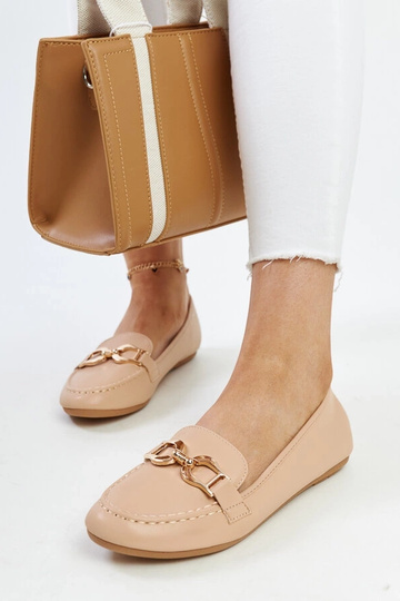 Mocassins bege com fivela Najla