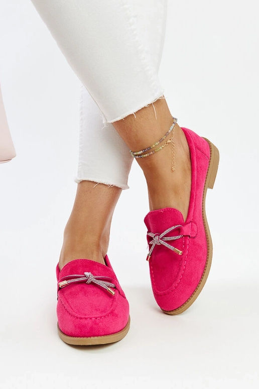Mokasyny rosa-escuros com laço...