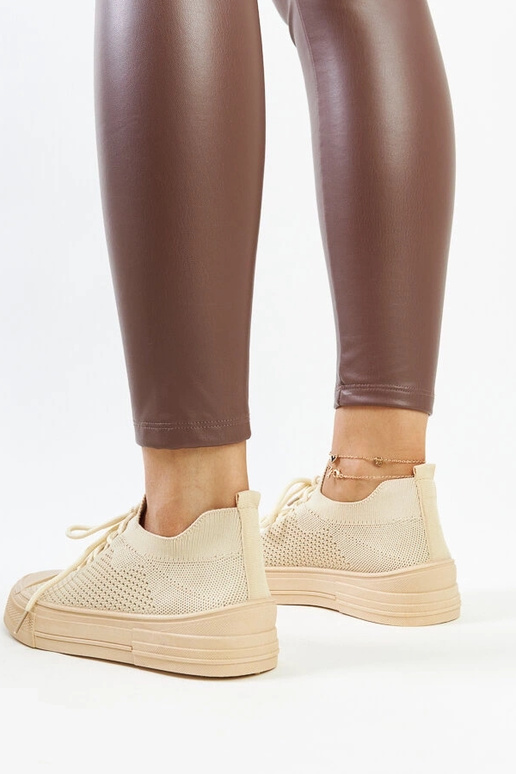 Tênis esportivos leves Senaida bege...