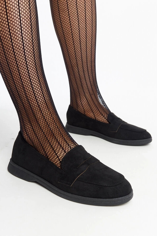 Mocassim de camurça preta da Nibras