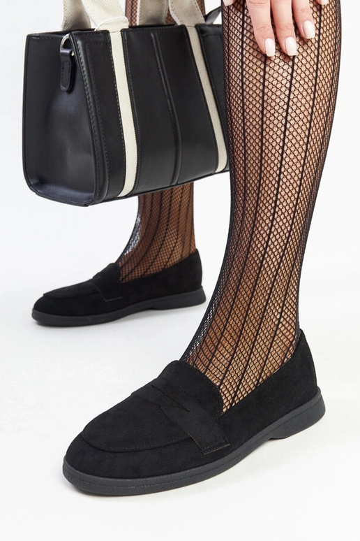 Mocassim de camurça preta da Nibras