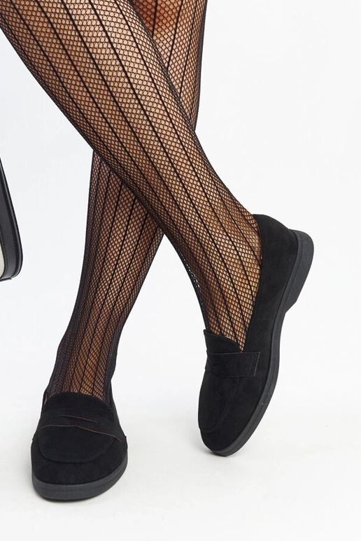 Mocassim de camurça preta da Nibras