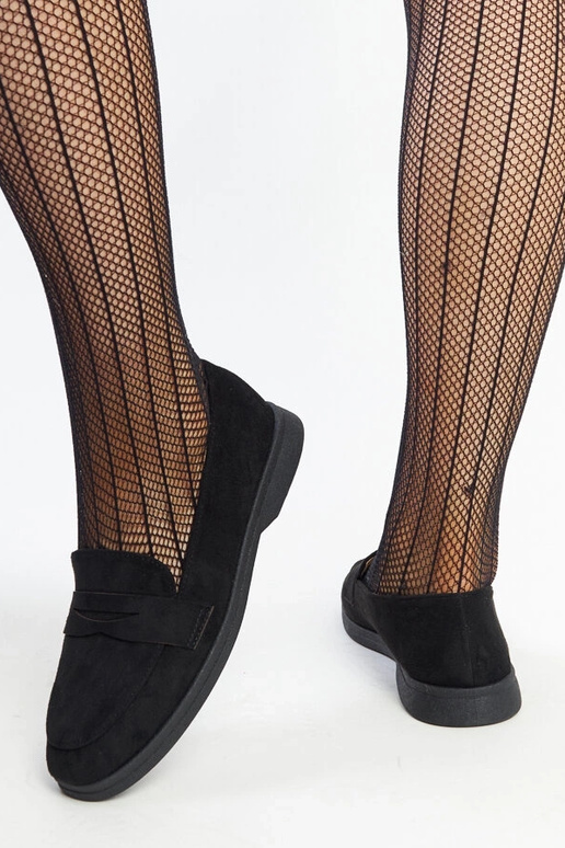 Mocassim de camurça preta da Nibras