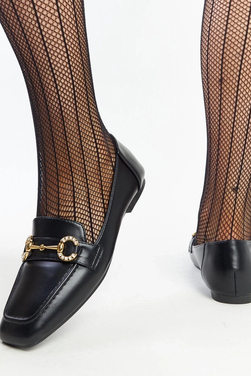 Mocassins pretos com fivela Areebah