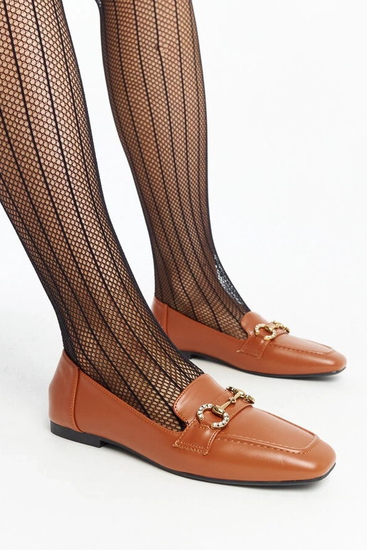 Mocassins com fivela Areebah marrom