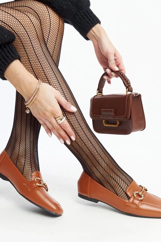 Mocassins com fivela Areebah marrom