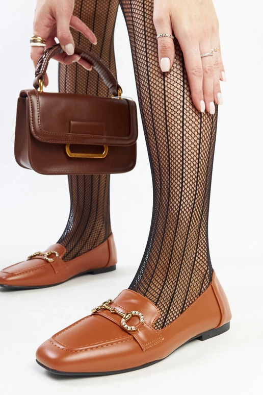 Mocassins com fivela Areebah marrom