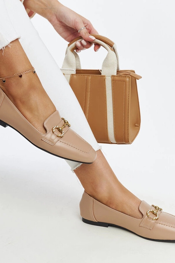 Mocassins Areebah Fivela Bege 2