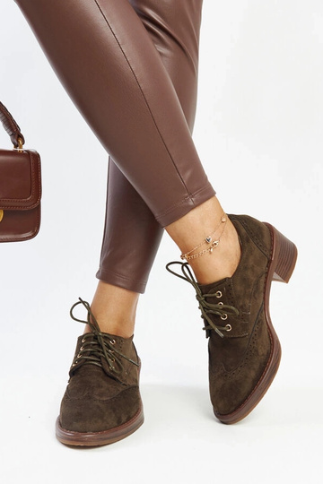 Botas de Salto Médio de Camurça Verde Tigard 2