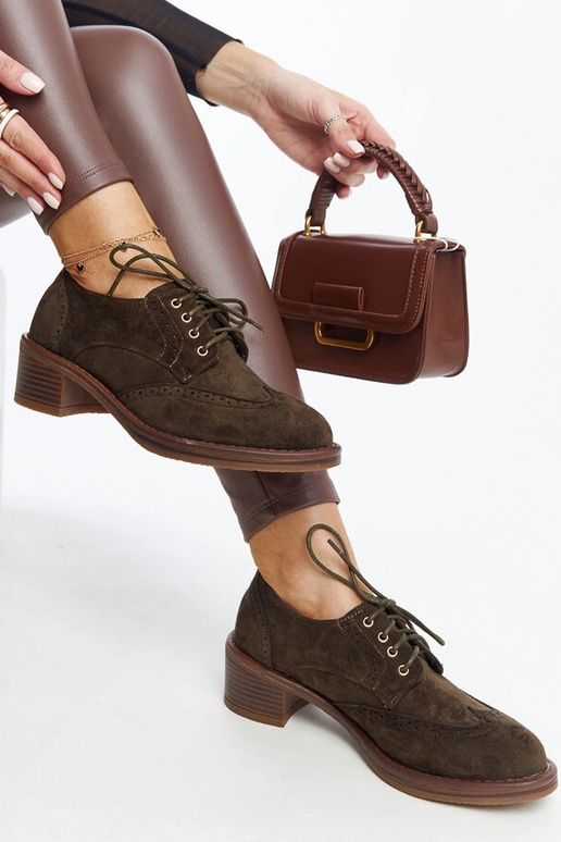 Botas de Salto Médio de Camurça Verde...