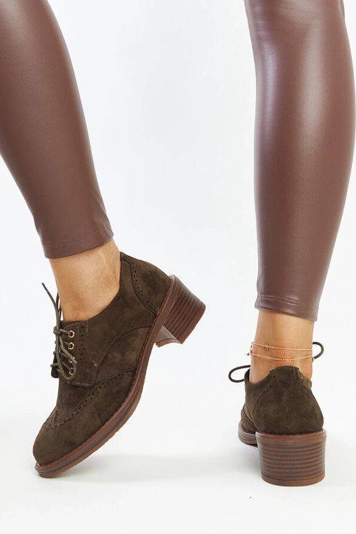 Botas de Salto Médio de Camurça Verde...