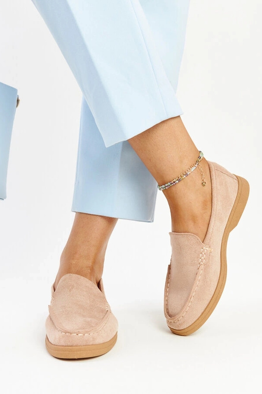 Sapatos Rumay em camurça bege