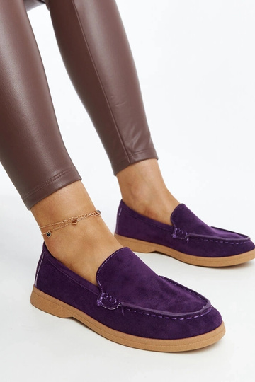 Sapatos Rumay de camurça roxa 2