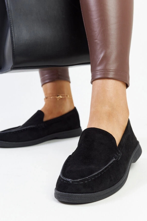 Sapatos Rumay de camurça preta