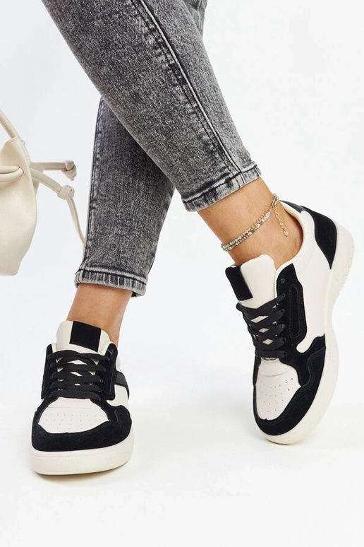 Tênis Juwan Preto e Branco Glitter