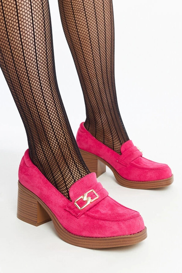 Sapatos de salto bloco Aludra rosa escuro 2