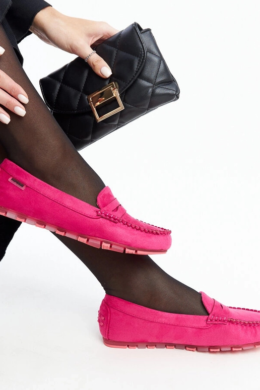 Mocassim Nafisah Camurça Rosa Escuro