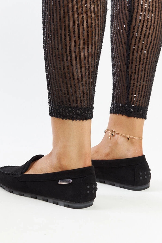 Mocassins de camurça pretos Nafisah
