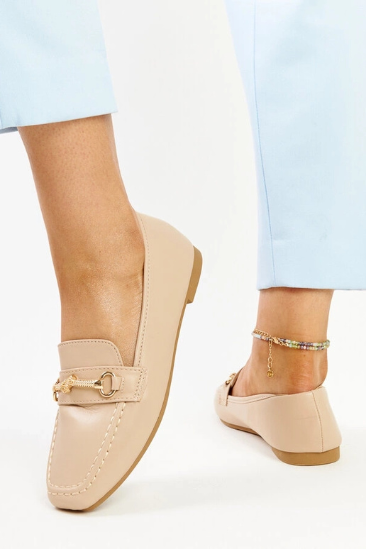 Mocassins decorativos bege Docherty
